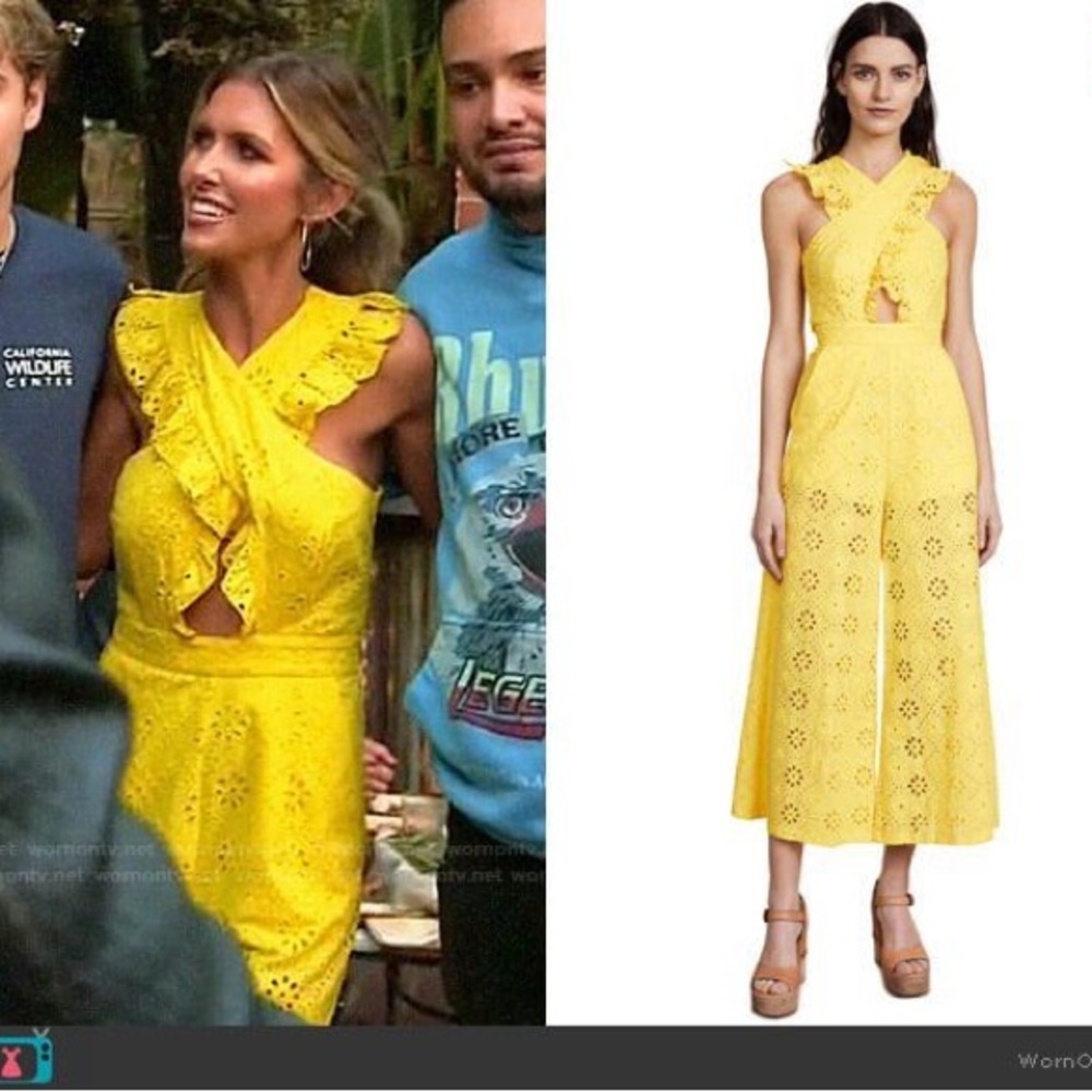 Alice McCall Yellow Daisy Limonada Eyelet Jumpsuit US 2